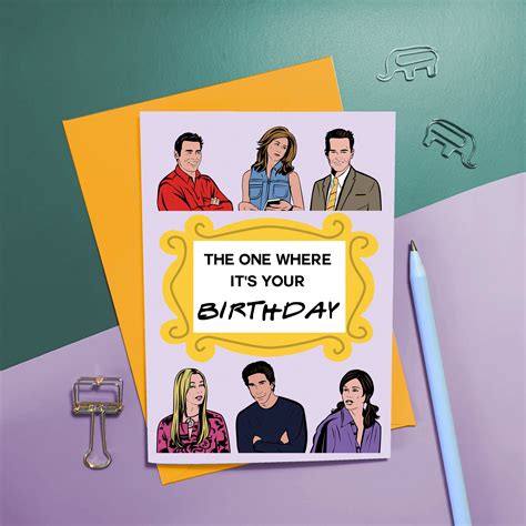 friends birthday card tv show